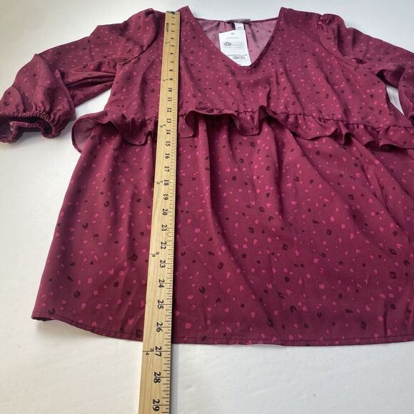 Ingrid & Isabel Maternity‎ 3/4 Sleeve Ruffle Waist Woven Top Size XS - Picture 6 of 16